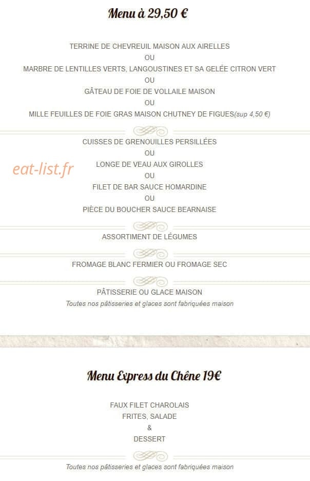 Le Chêne — carte page 5