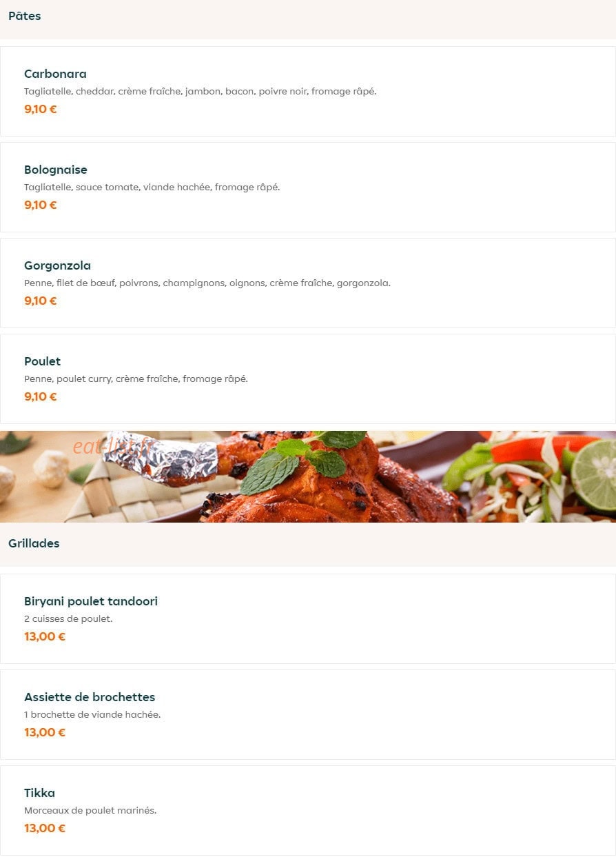 5G Tandoori — carte page 14