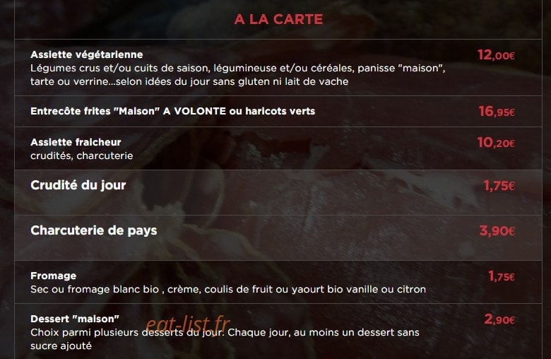 Café Cerise — carte page 2