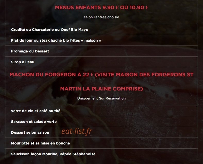 Café Cerise — carte page 3
