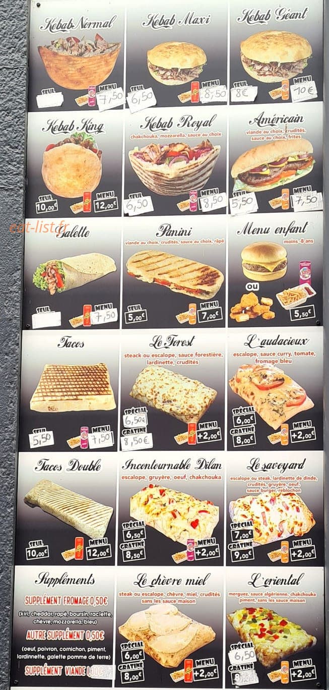 Chez Dilan — carte page 1