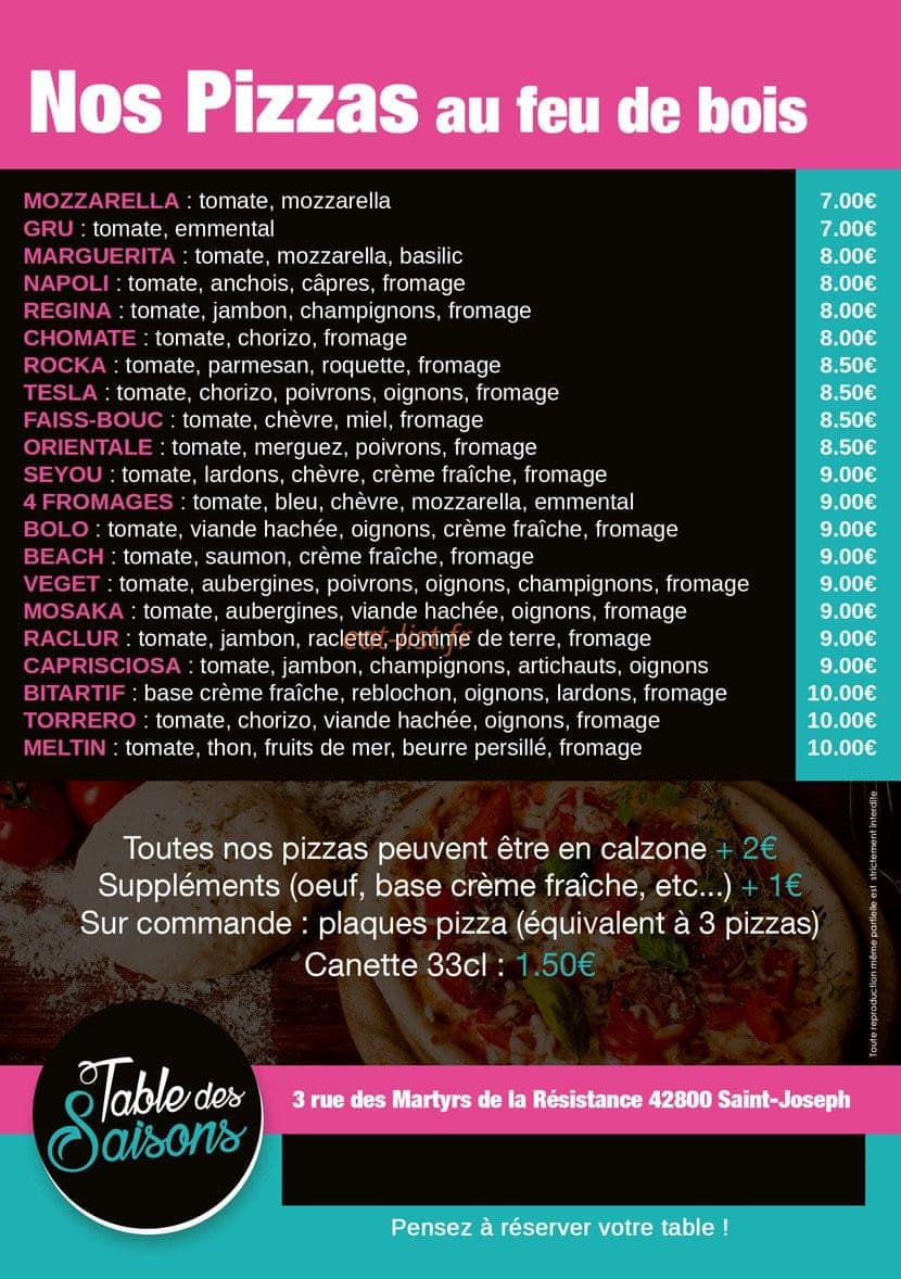 Chez Vincenzo — carte page 2