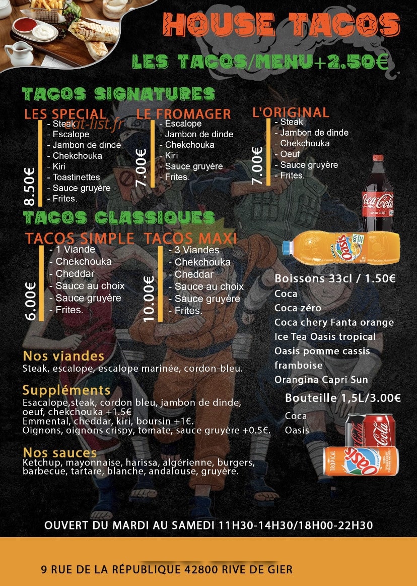 House tacos — carte page 2