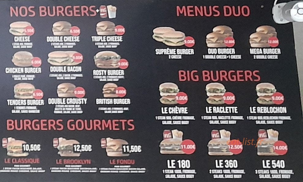 L'original Fast Food — carte page 3