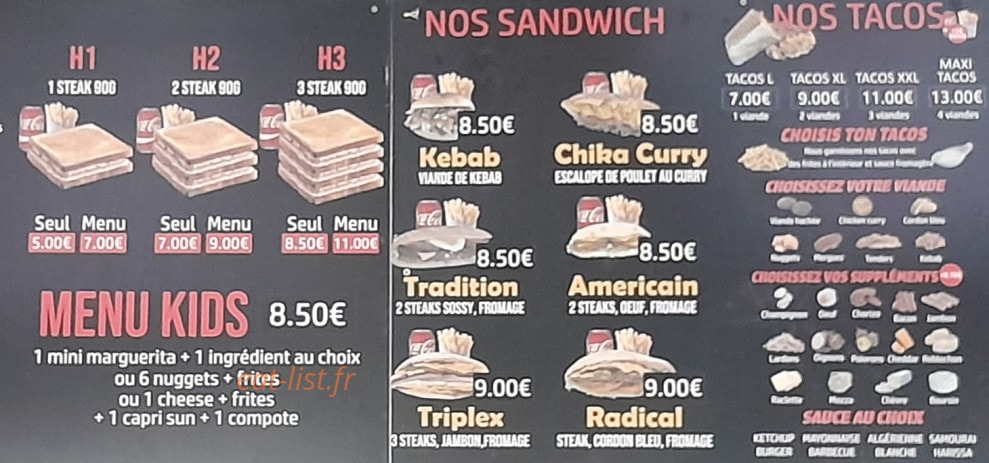 L'original Fast Food — carte page 2