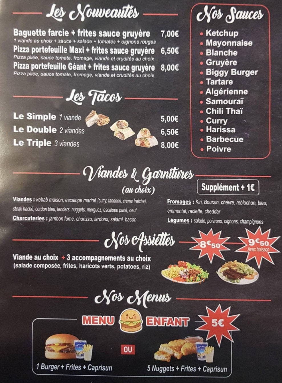 Le Carthage Food — carte page 3