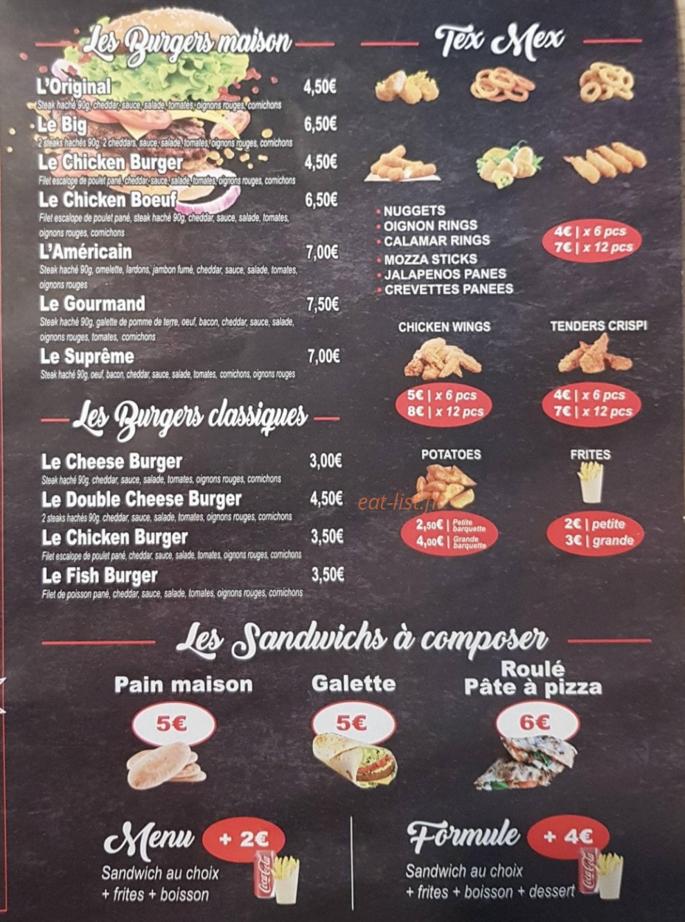Le Carthage Food — carte page 1
