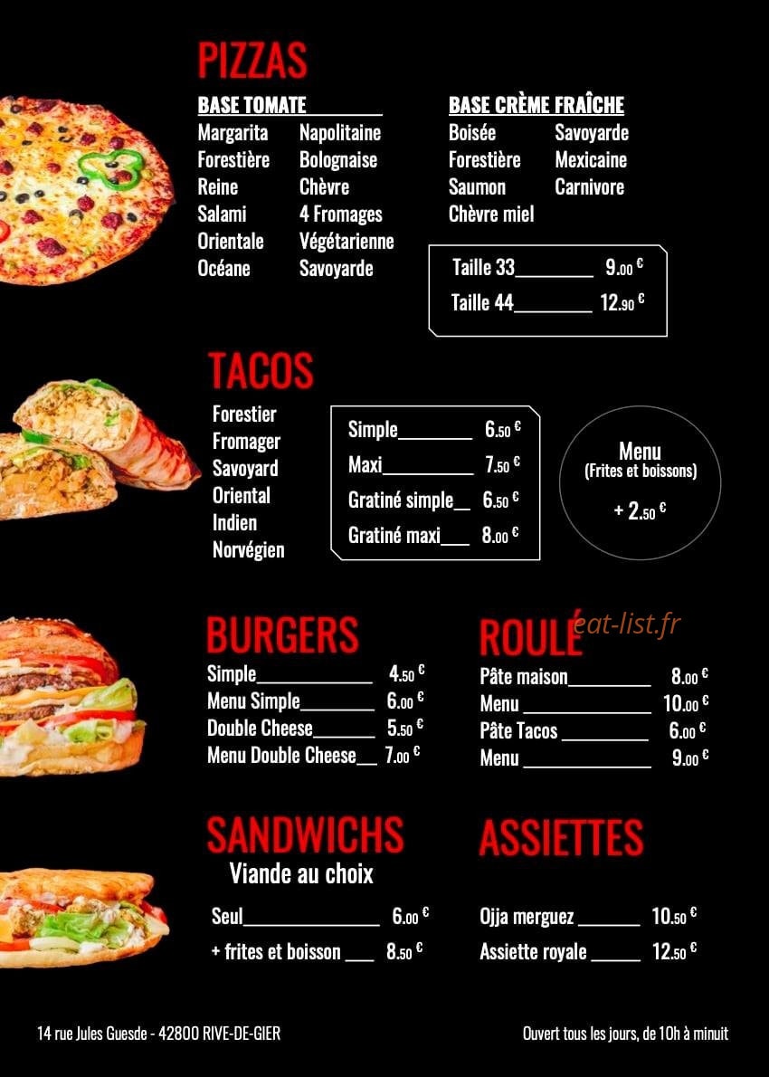 Le Cuistot — carte page 3
