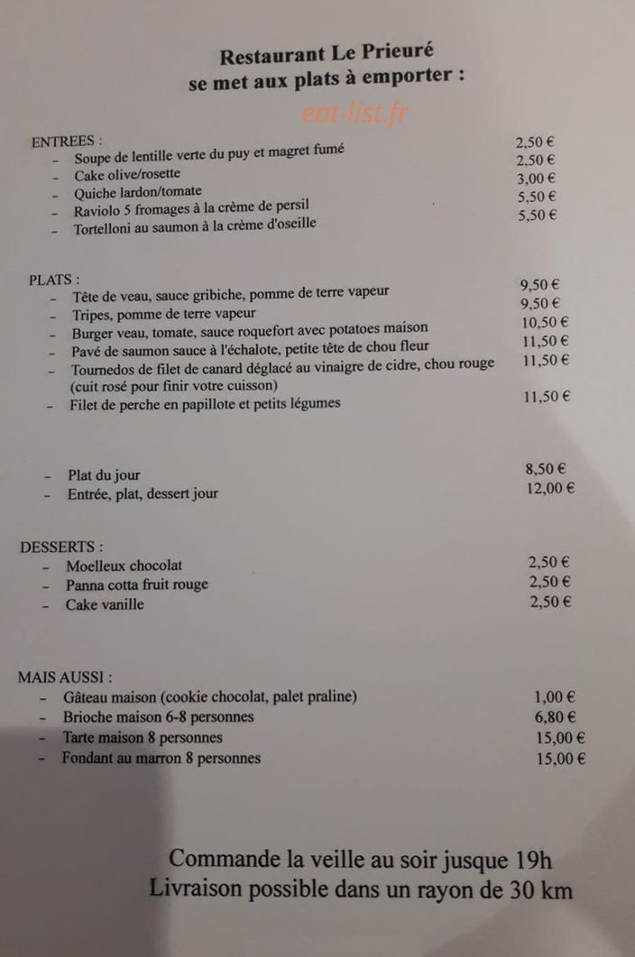 Le prieuré — carte page 1