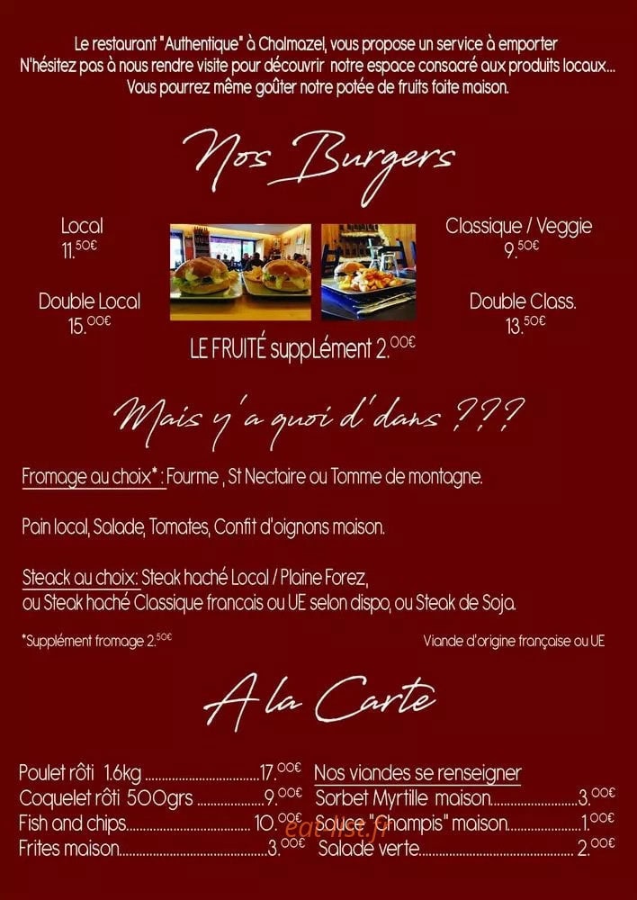 Authentique — carte page 1