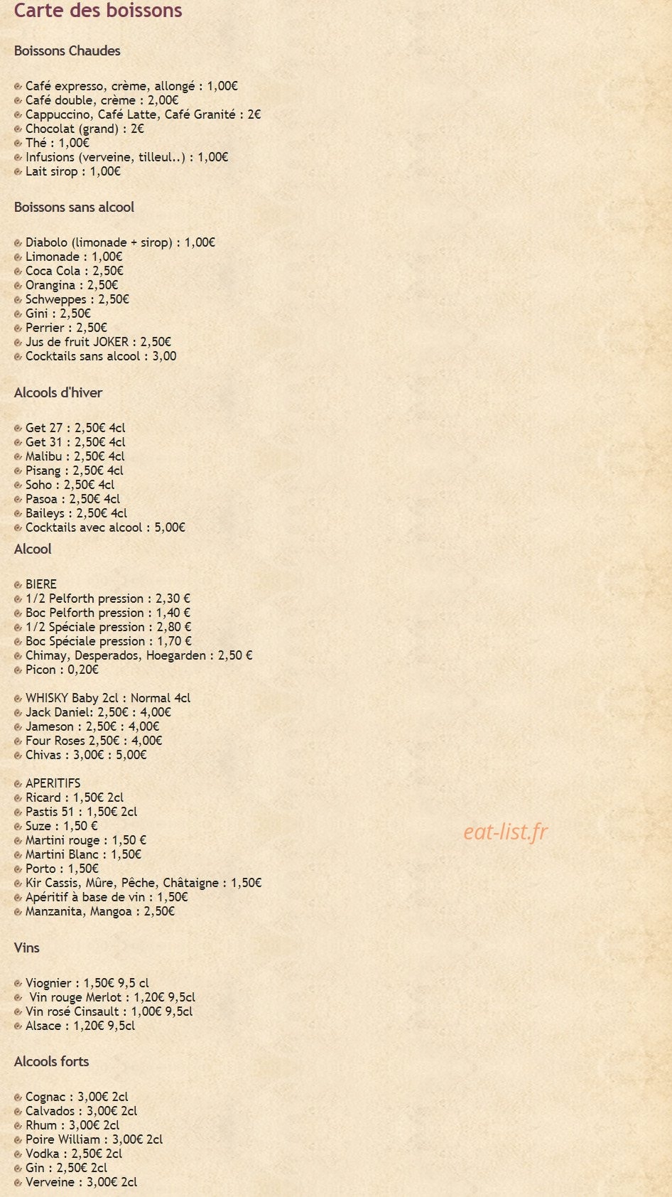 Couleur Café — carte page 1