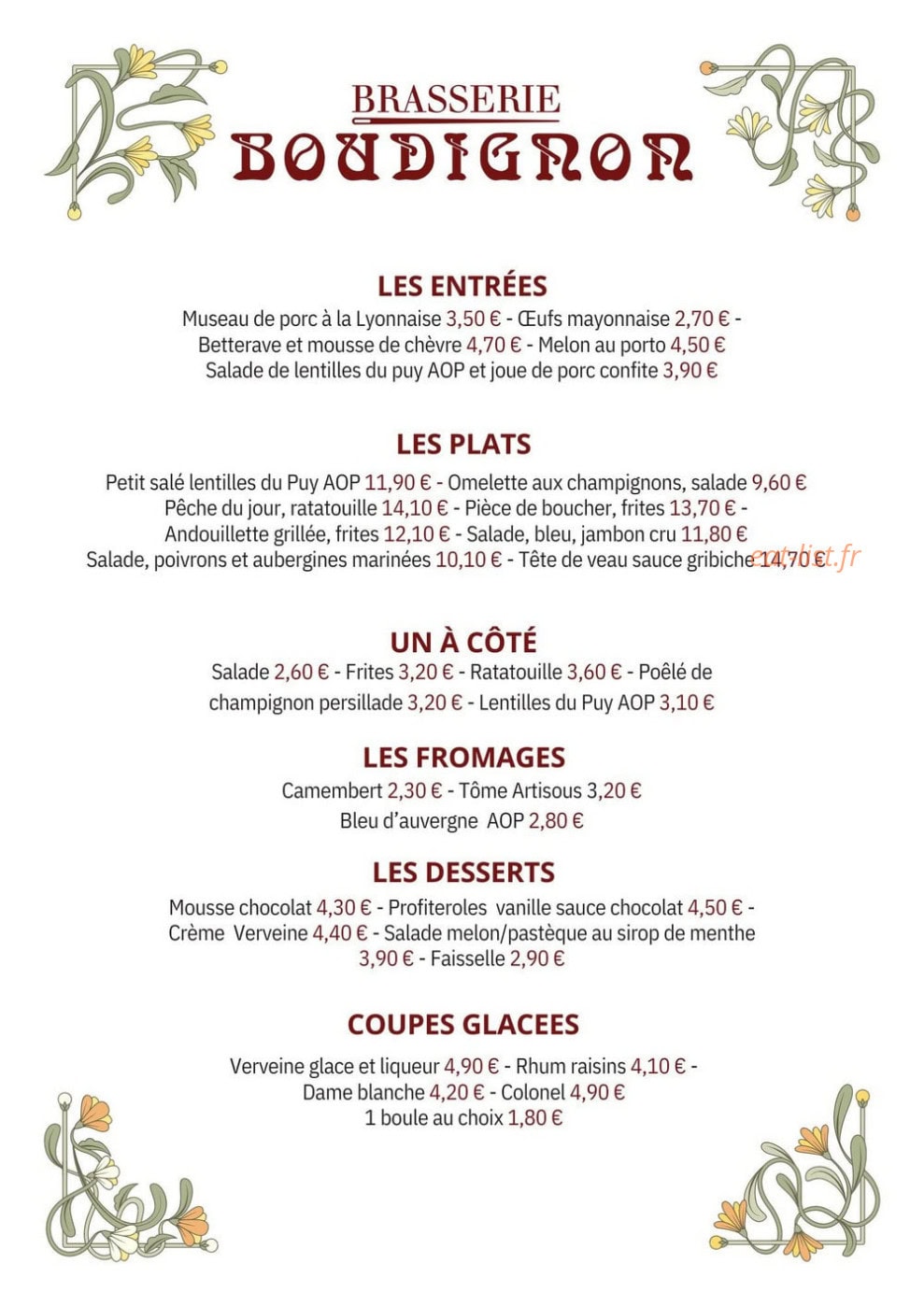 Boudignon — carte page 1