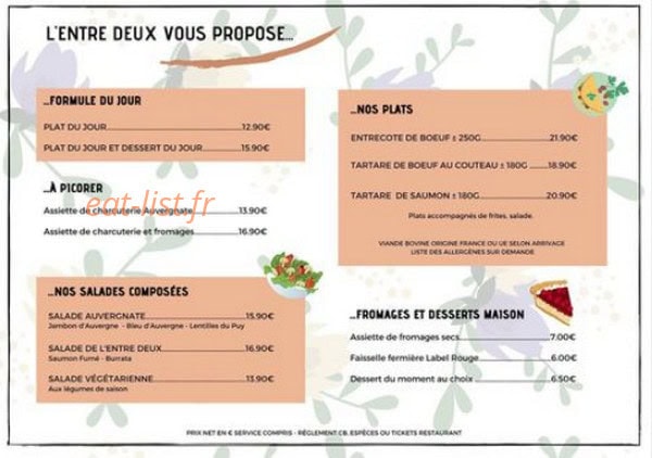 L'Entre deux — carte page 1