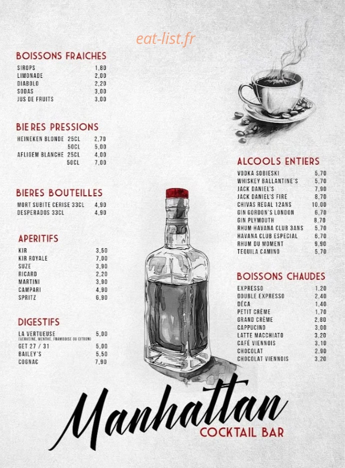 Le Manhattan — carte page 6