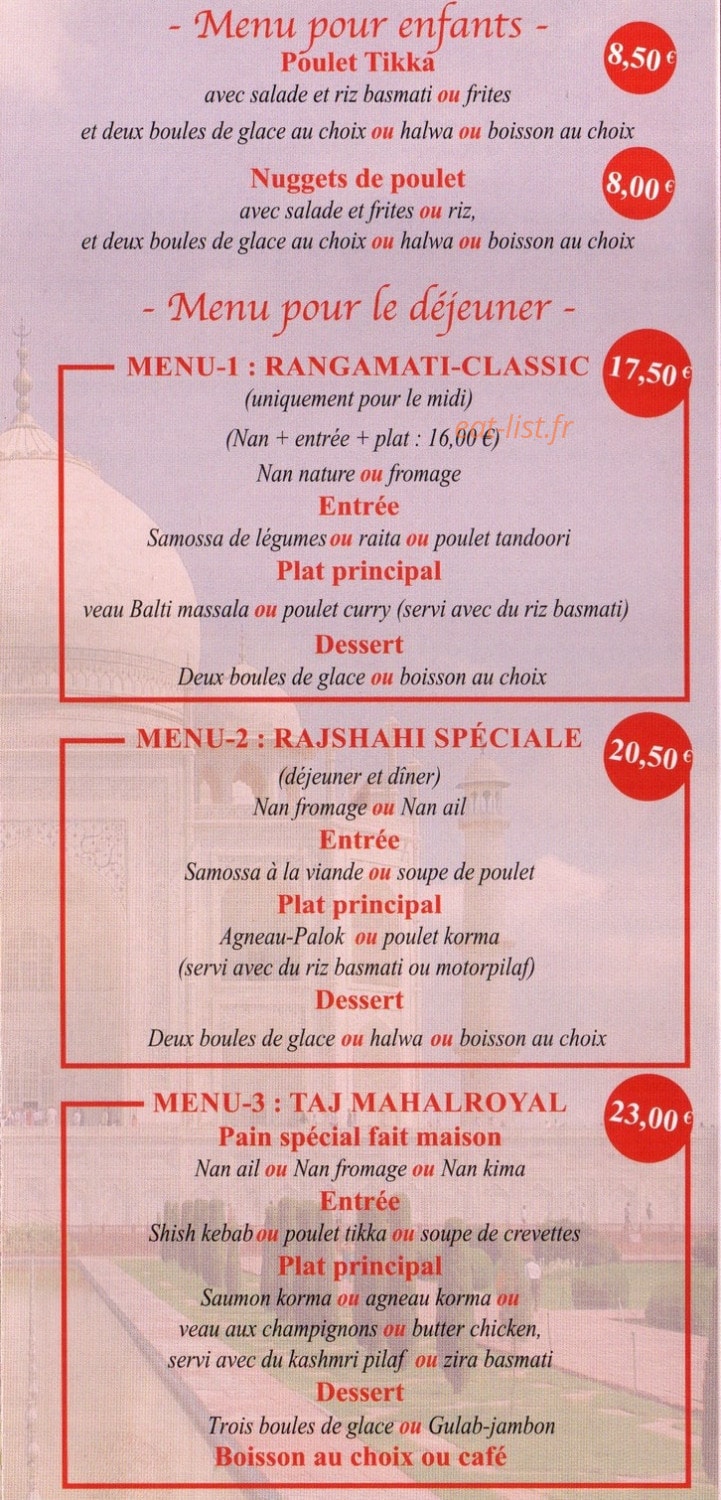 Le Taj Mahal — carte page 2
