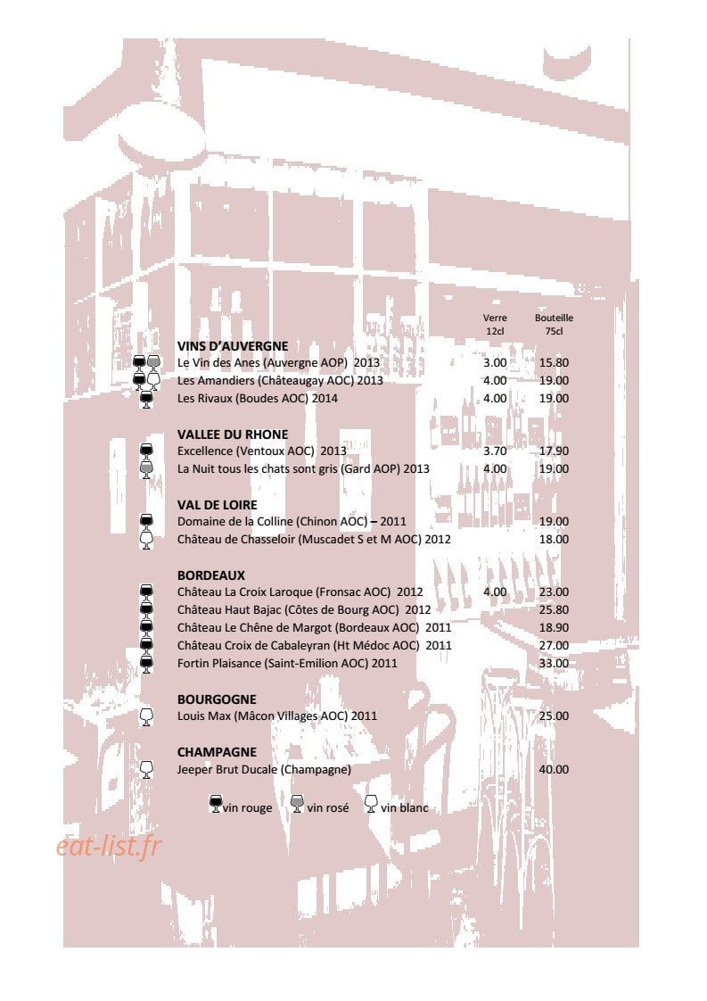 Restaurant La table de Felix — carte page 3