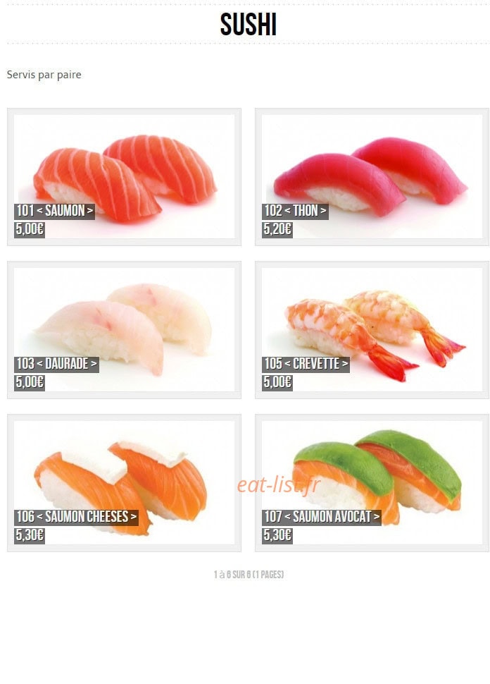 Sushi  panda — carte page 2