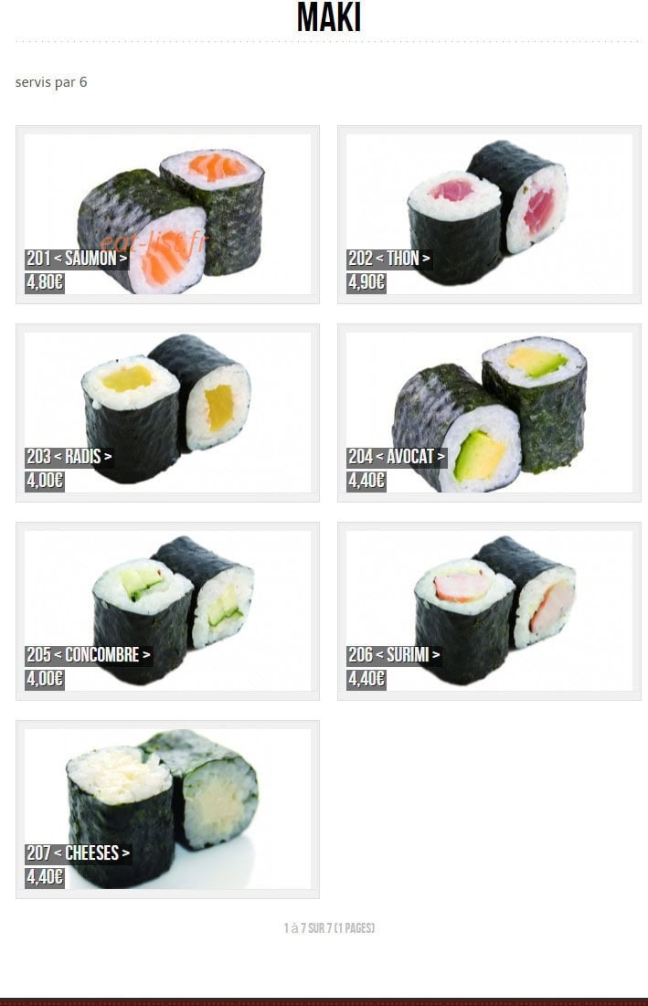 Sushi  panda — carte page 3