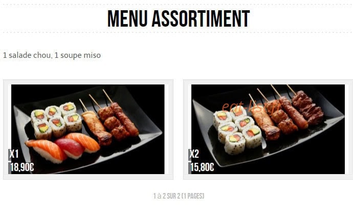 Sushi  panda — carte page 15