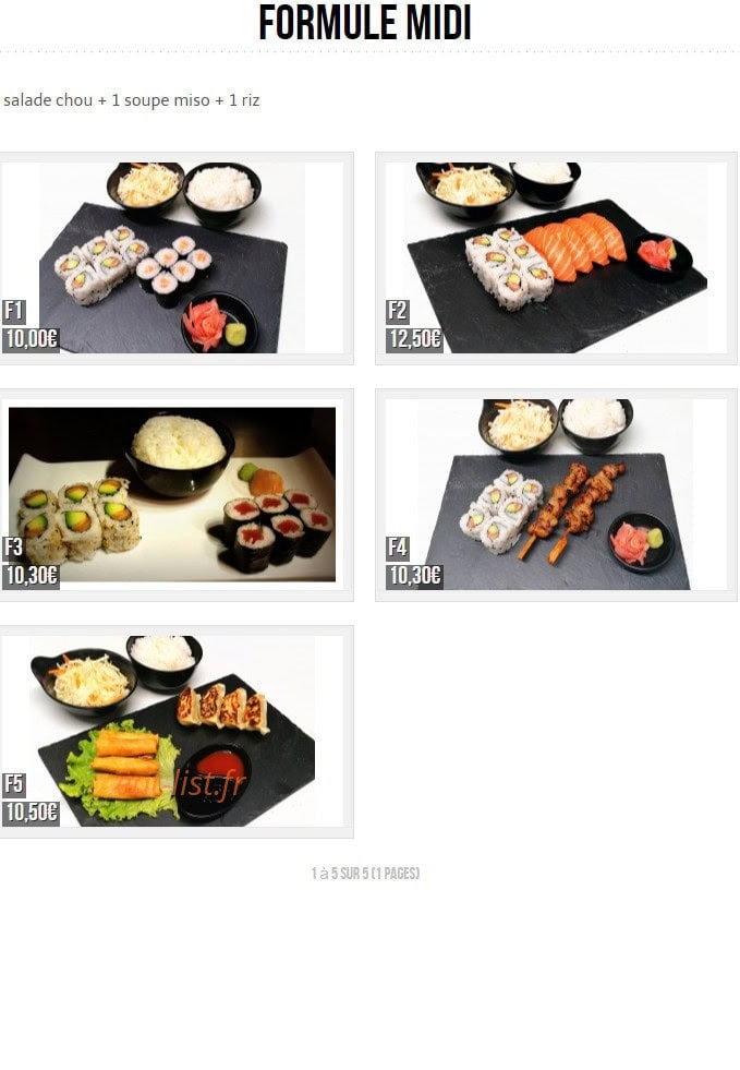 Sushi  panda — carte page 12
