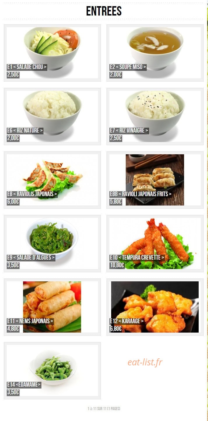 Sushi  panda — carte page 1