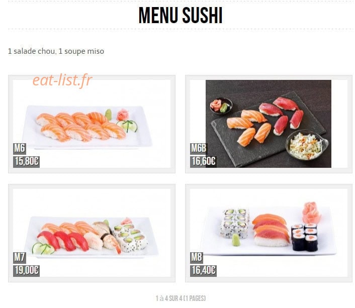 Sushi  panda — carte page 16