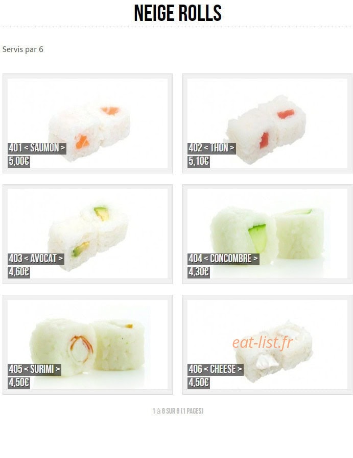 Sushi  panda — carte page 6