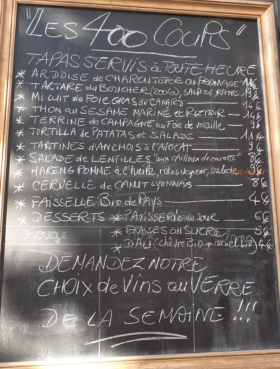 Les 400 Coups — carte page 1