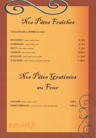 Pizzeria de la fontaine — carte page 6