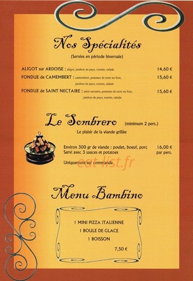 Pizzeria de la fontaine — carte page 7