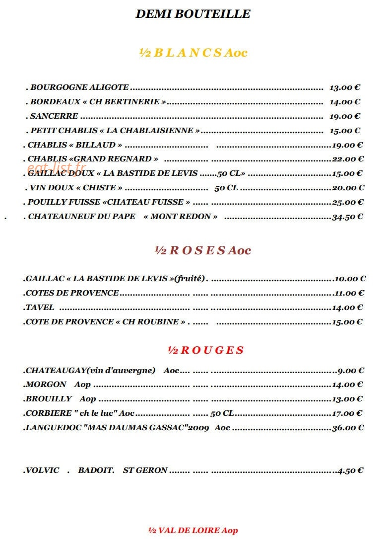 Le Vieux Four — carte page 11