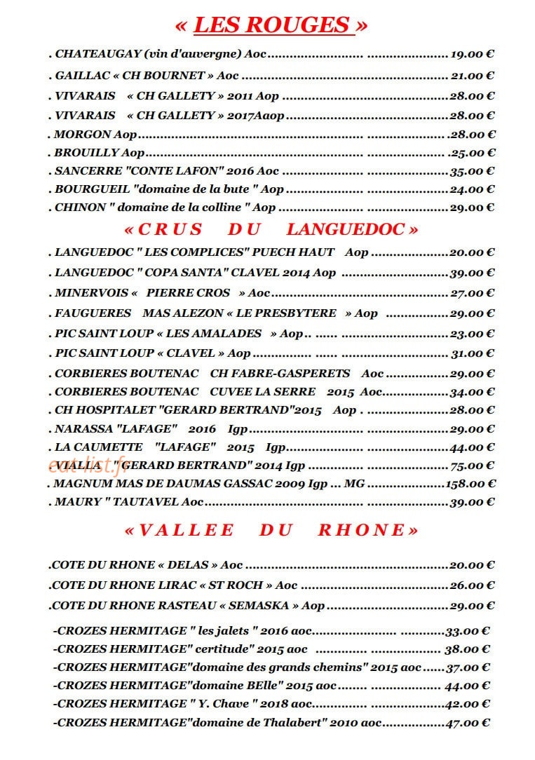 Le Vieux Four — carte page 6