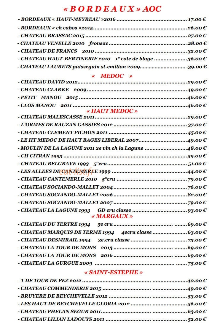 Le Vieux Four — carte page 9