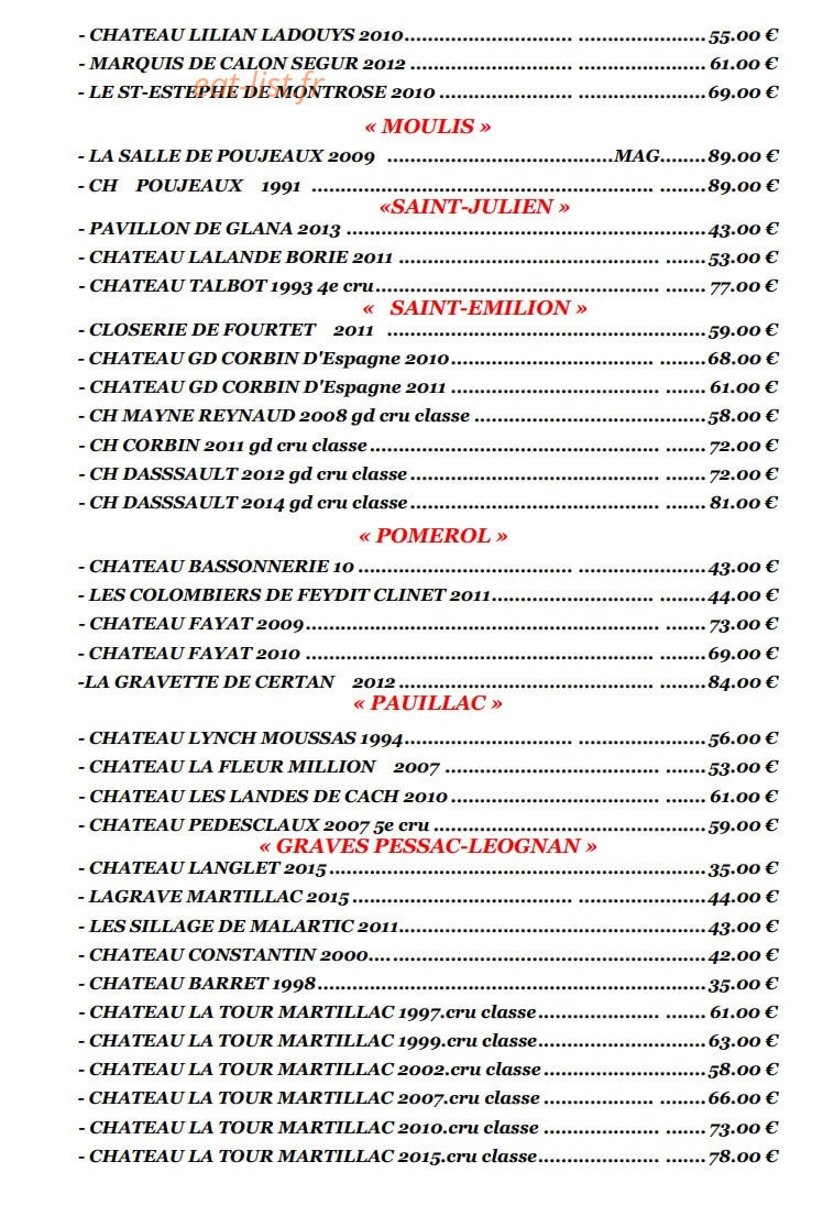 Le Vieux Four — carte page 10