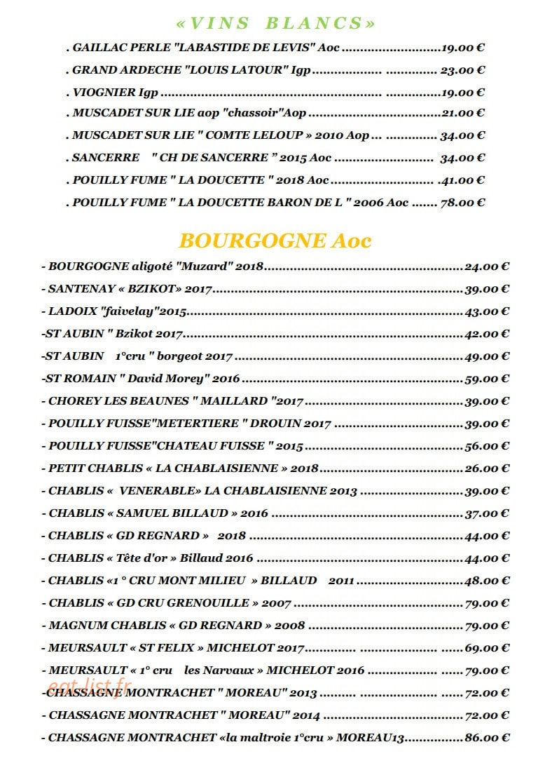 Le Vieux Four — carte page 4