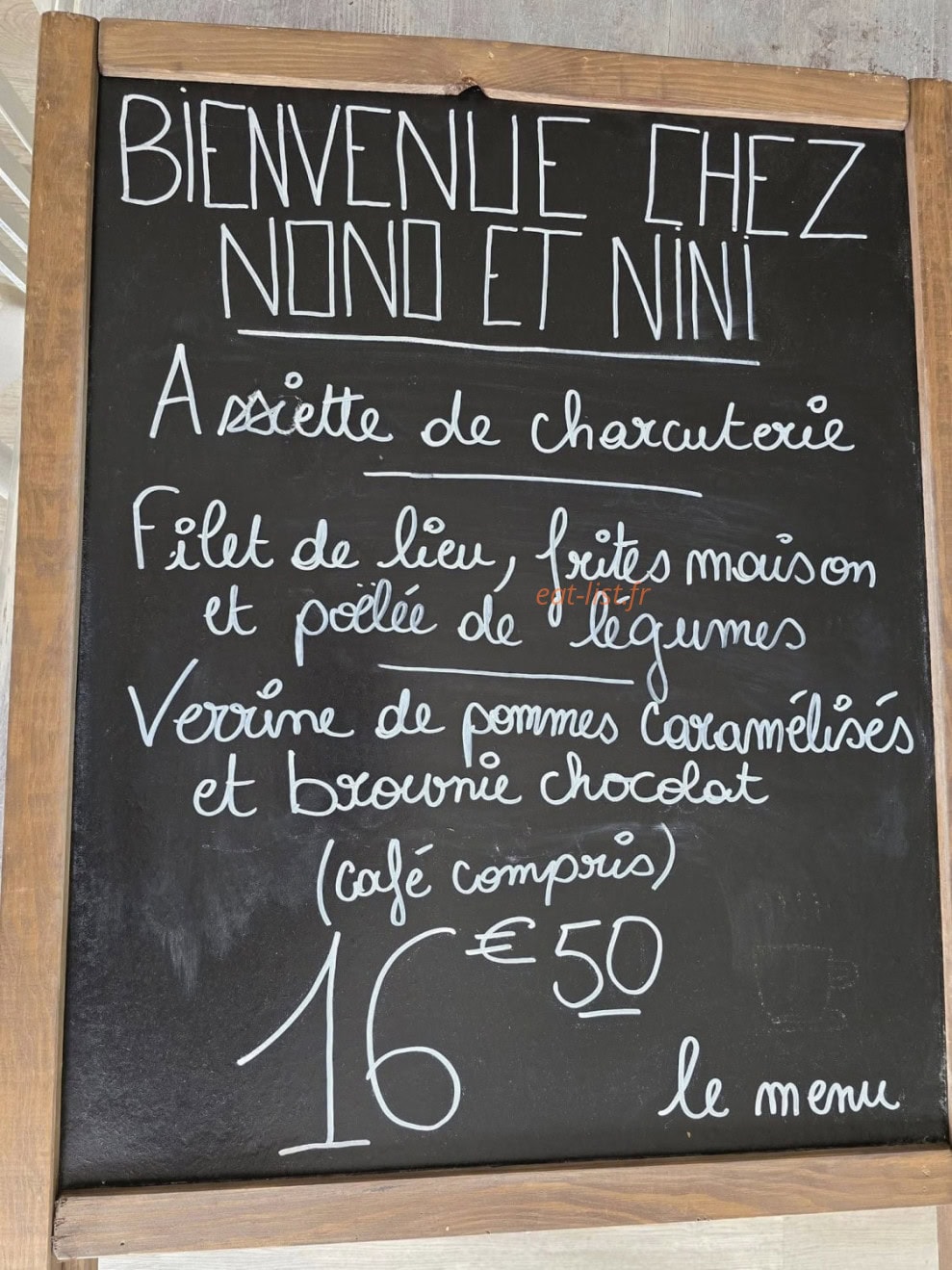 Chez Nono et Nini — carte page 1