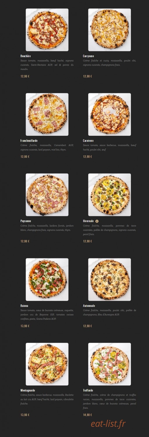 Pizza Cosy — carte page 2