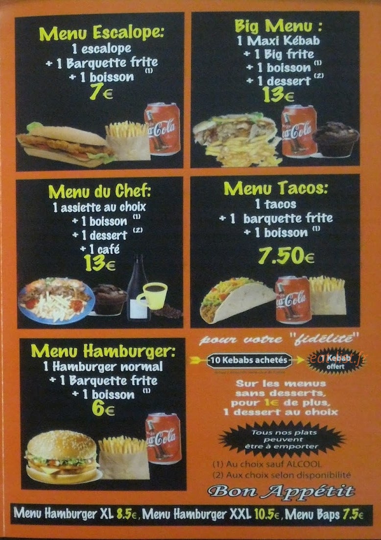 Restaurant Le Konya — carte page 3
