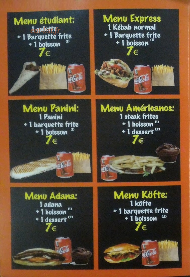 Restaurant Le Konya — carte page 2