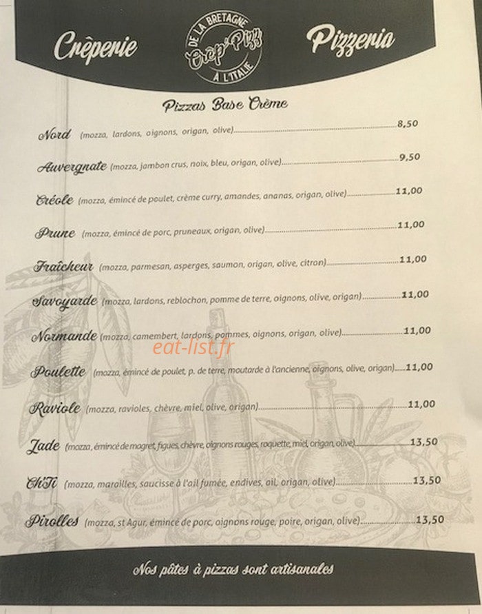Crêp'Pizz 43 — carte page 1