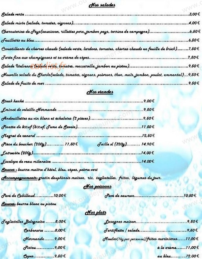Le Sharks — carte page 6