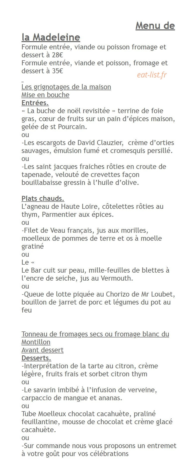 Auberge lou pinatou — carte page 2