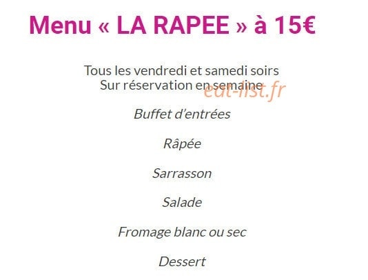 Dine ami table — carte page 3