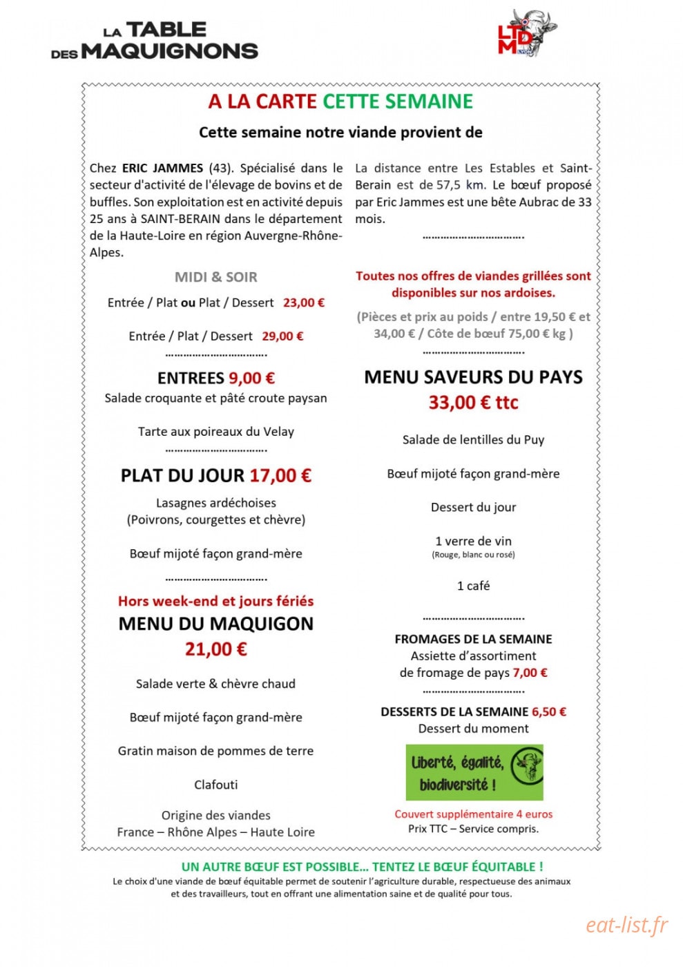La table des maquignons — carte page 1