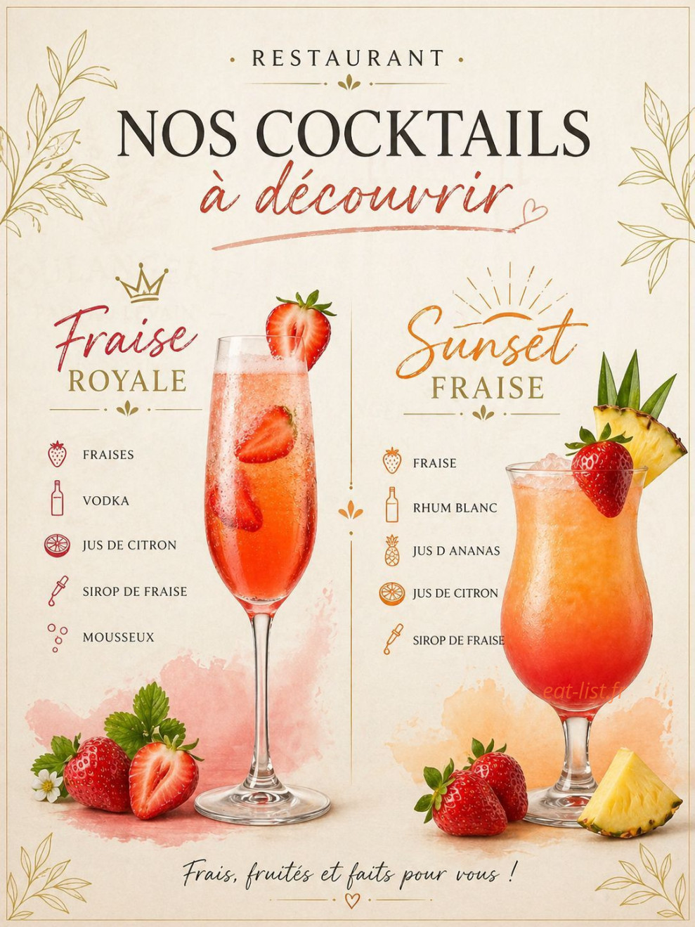 Ô bistrot gourmand — carte page 2