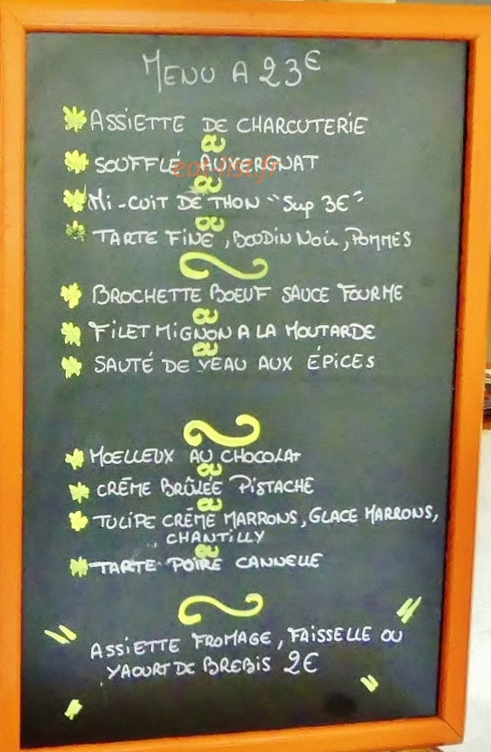 Auberge de la Dorette — carte page 2