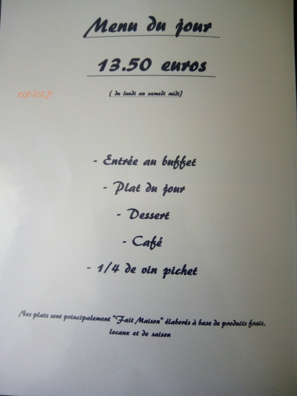 Auberge de Chamborne — carte page 6