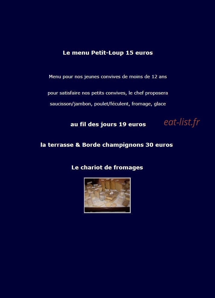 La Terrasse & Borde champignons — carte page 2