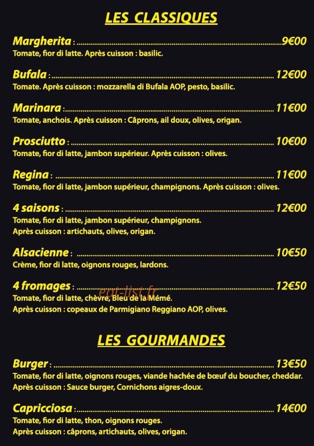 Pizz' inTence — carte page 2