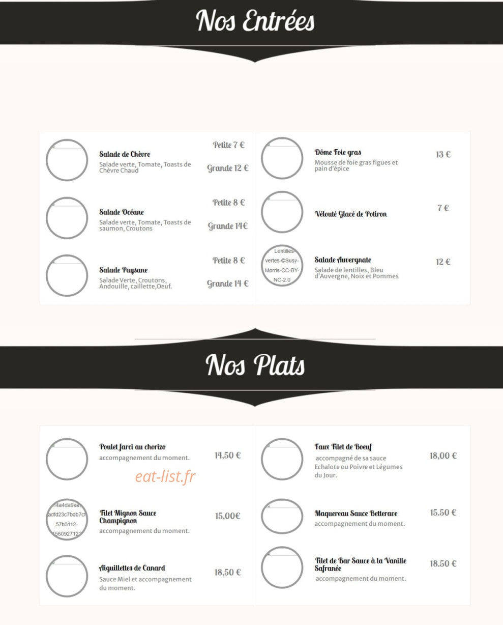 Chez Jo — carte page 1